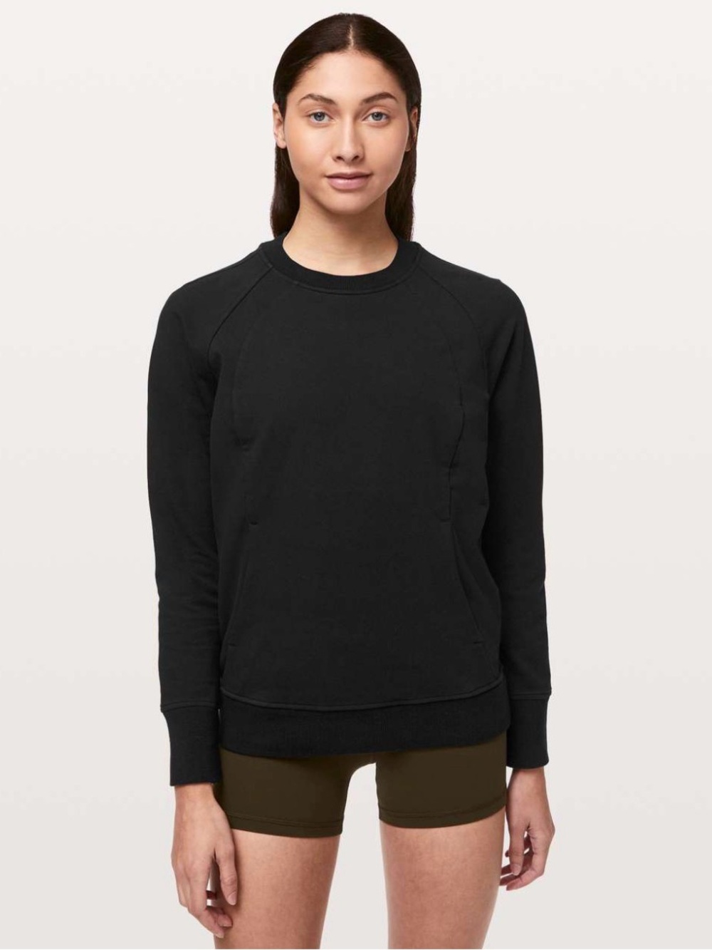 lululemon Scuba Crewneck Sweatshirt Women’s Size 4 Black Long Sleeve